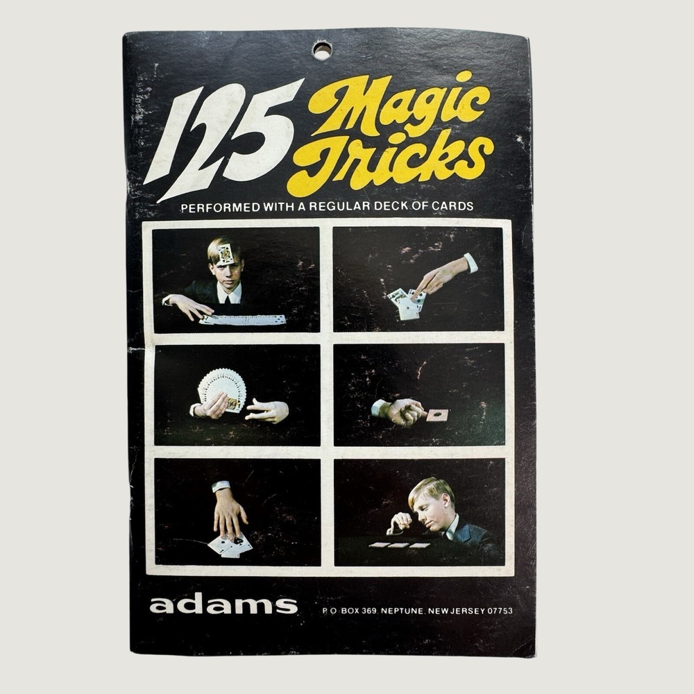 Adams 125 Magic Tricks Performed with Regular Deck of Cards 1976
